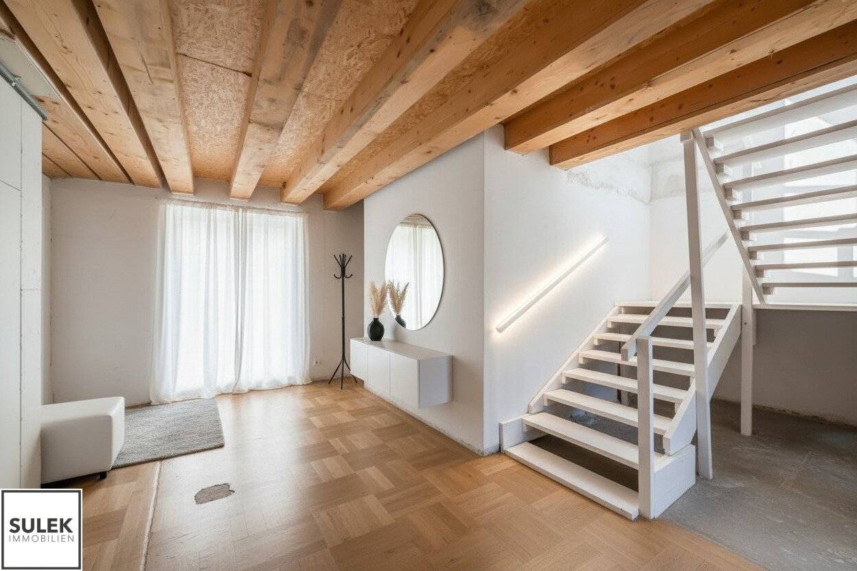 Attic apartment with lift and terrace view