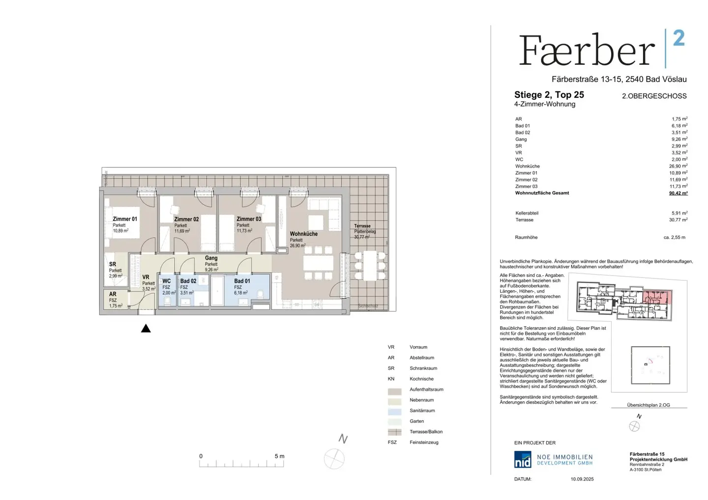 BIS ZU -10% PREISNACHLASS! Wohnen im Dachgeschoß | 4-Zimmer, 2 Bäder, Rundum-Terrasse | Grün- und Bergblick | Provisionsfrei
