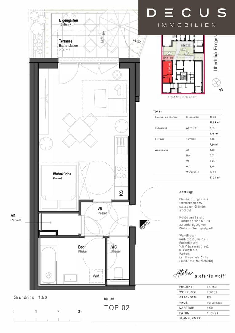 Erdgeschosswohnung Garten und Terrasse Neubau