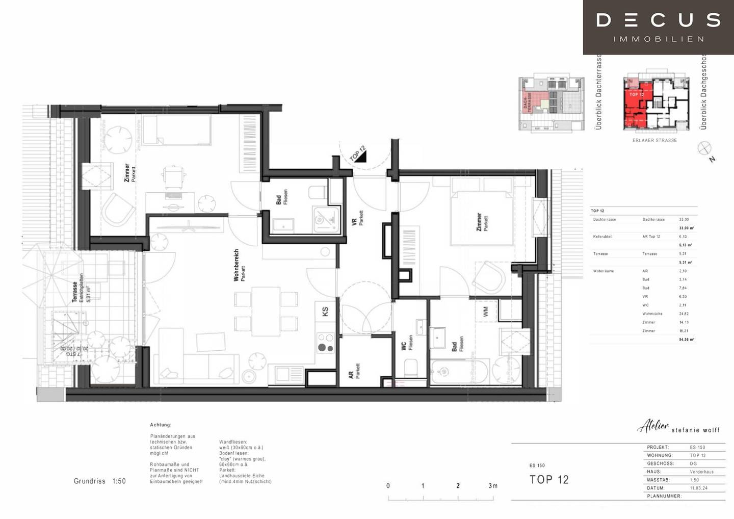 Dachgeschosswohnung mit Dachterrasse Erstbezug