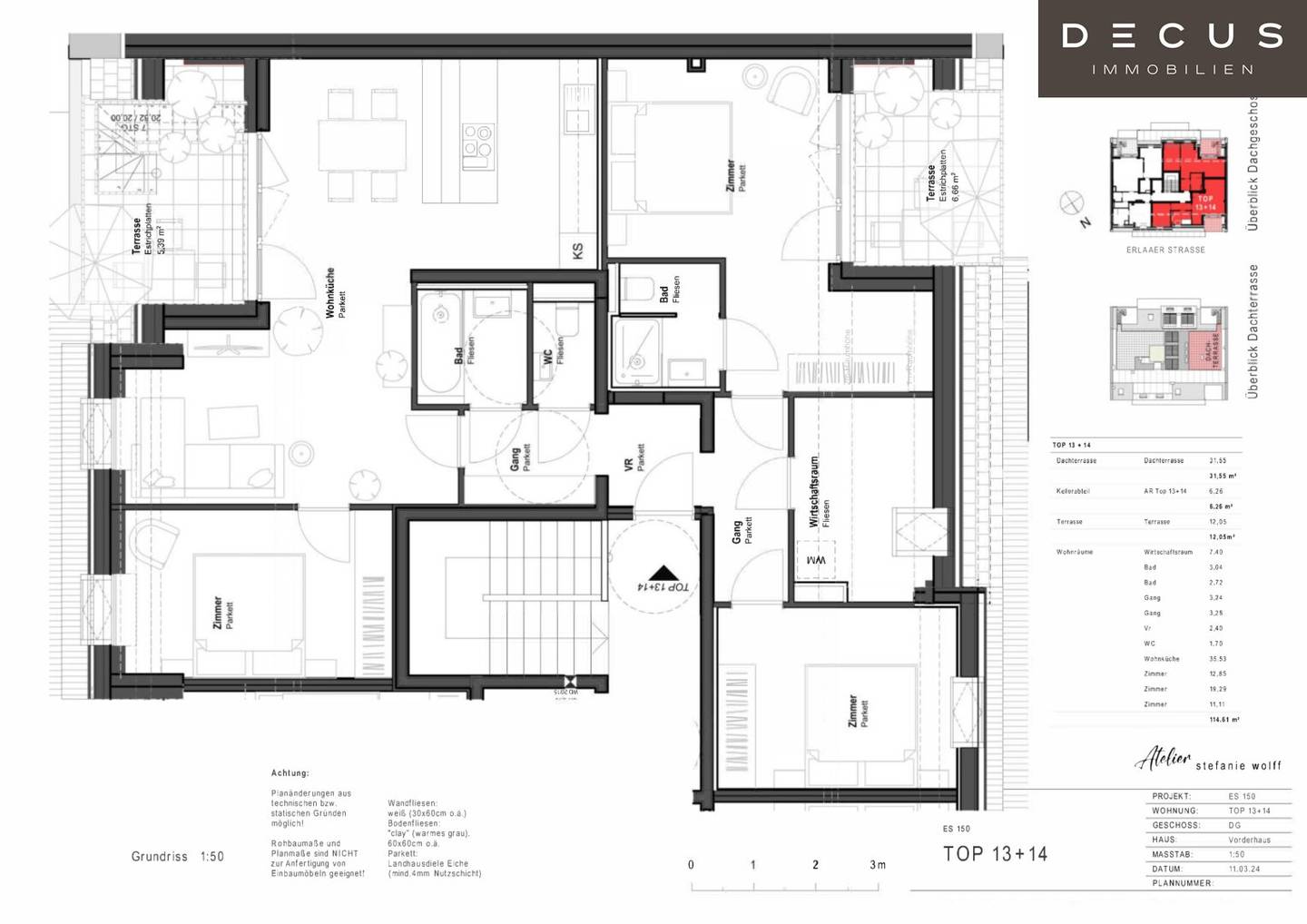 Dachgeschosswohnung mit Dachterrasse Erstbezug