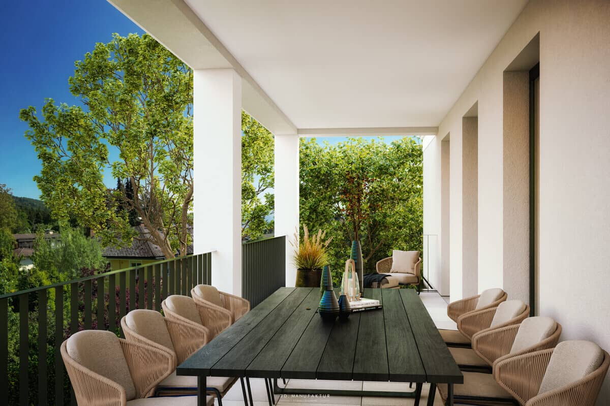 Apartment new build villa setting with garage included
