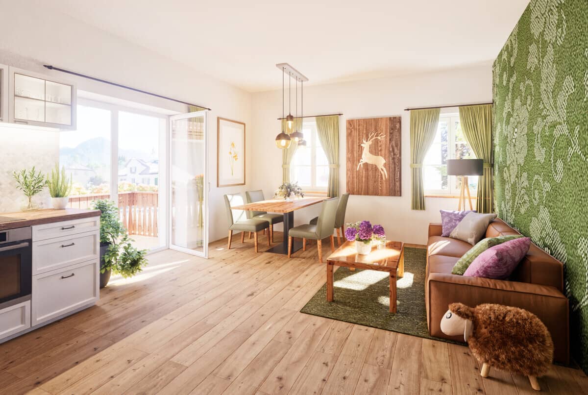 Neubauwohnung mit Balkon im Salzkammergut