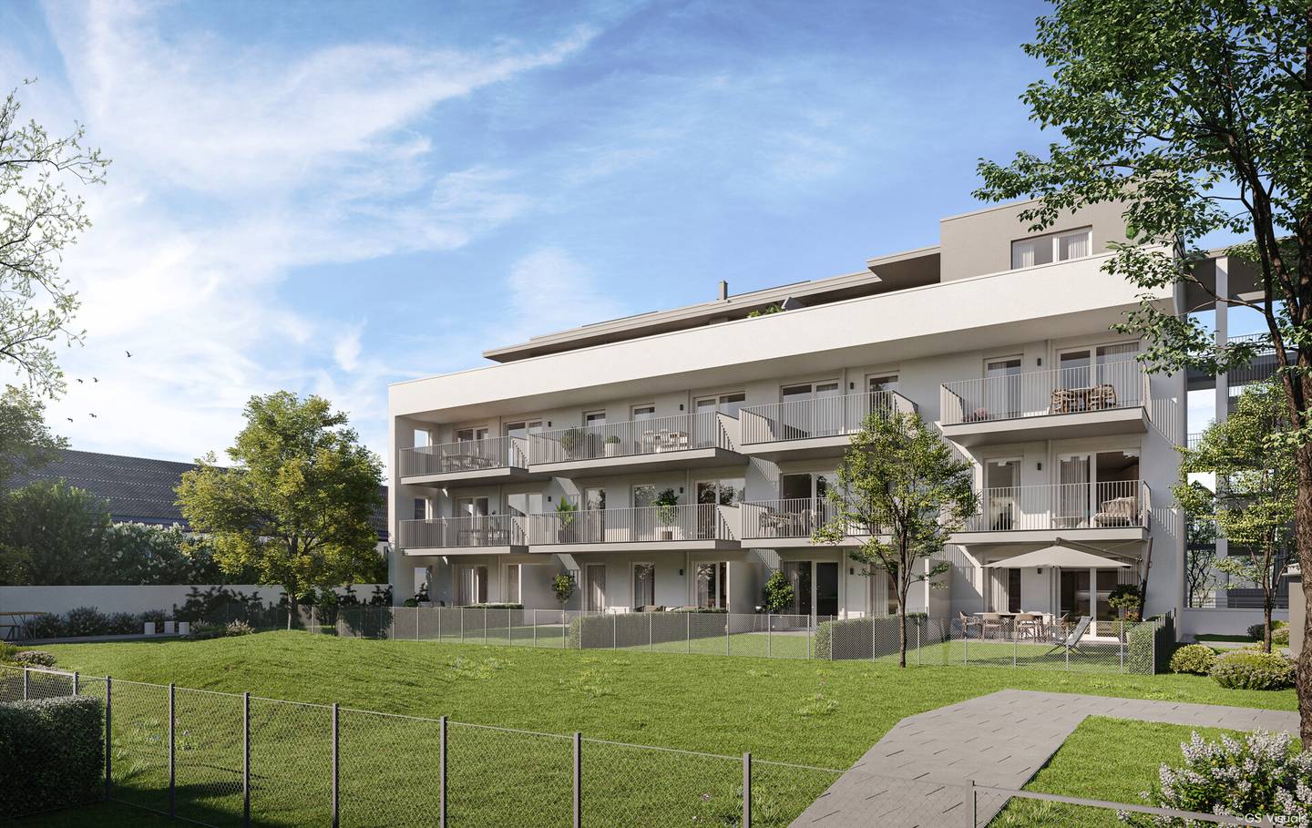 Apartment with private garden in a new build first occupancy