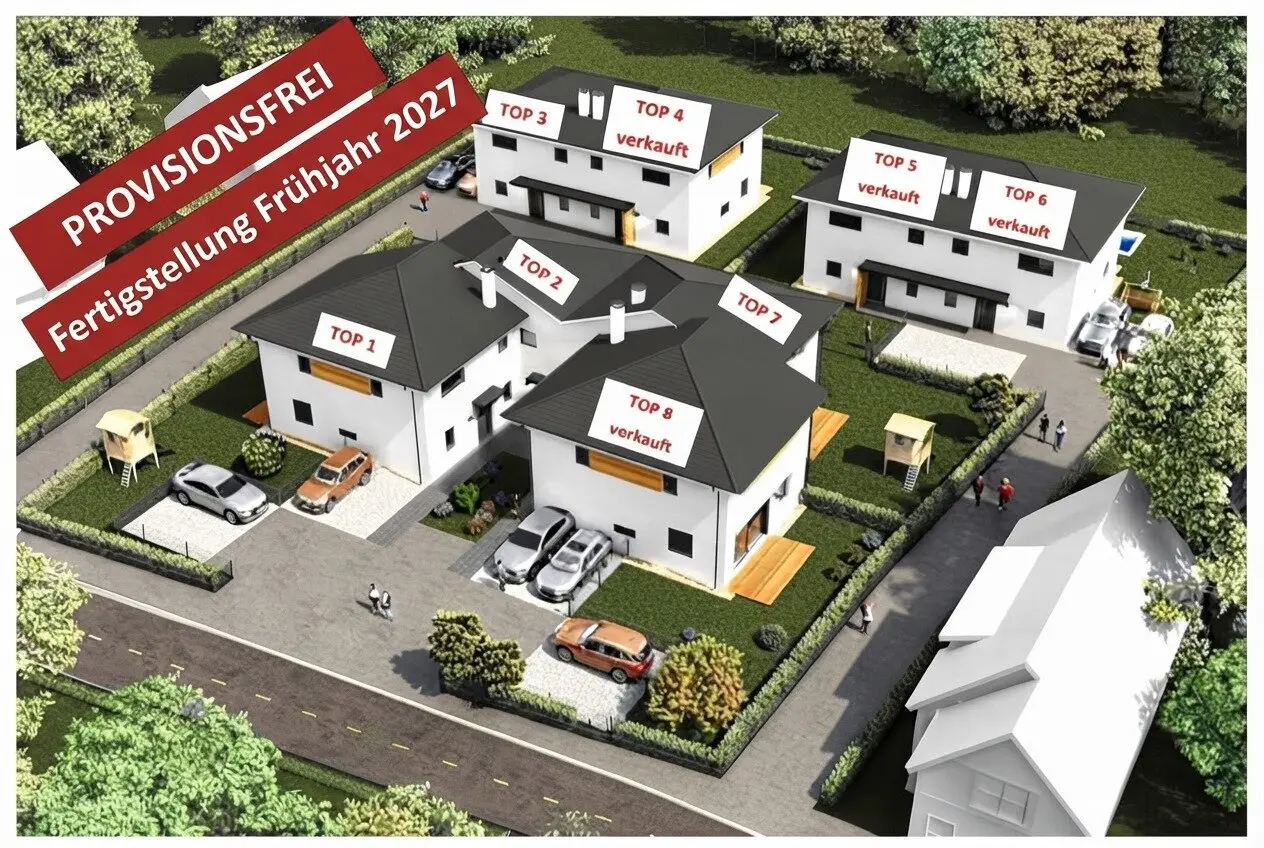 Erstbezug: Doppelhaushälfte in Langenzersdorf, 120,9 m², Garten