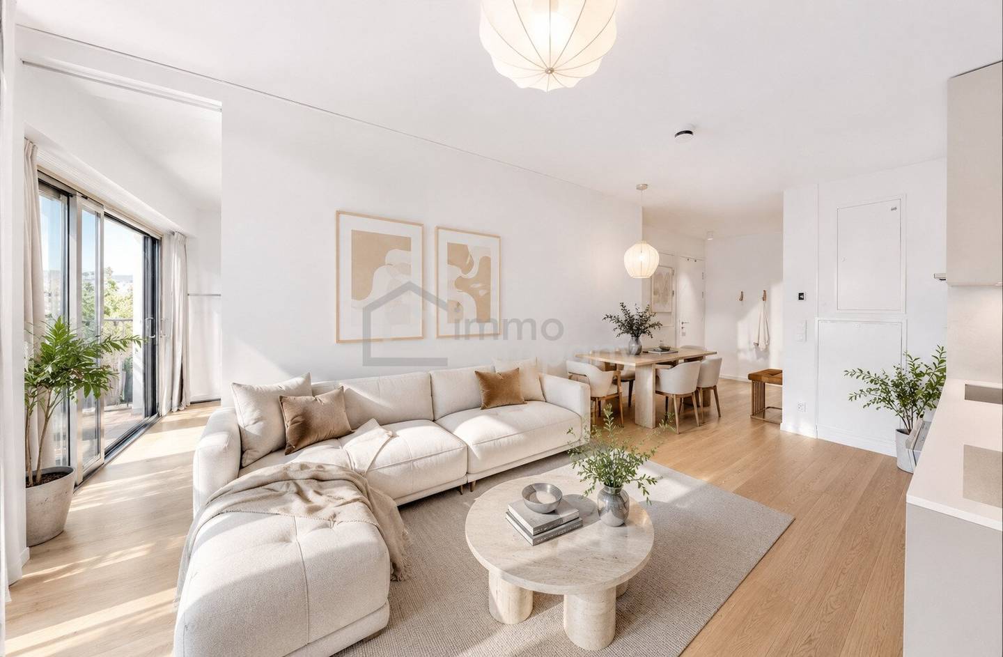 Neubau Wohnung mit offener Küche und Loggia