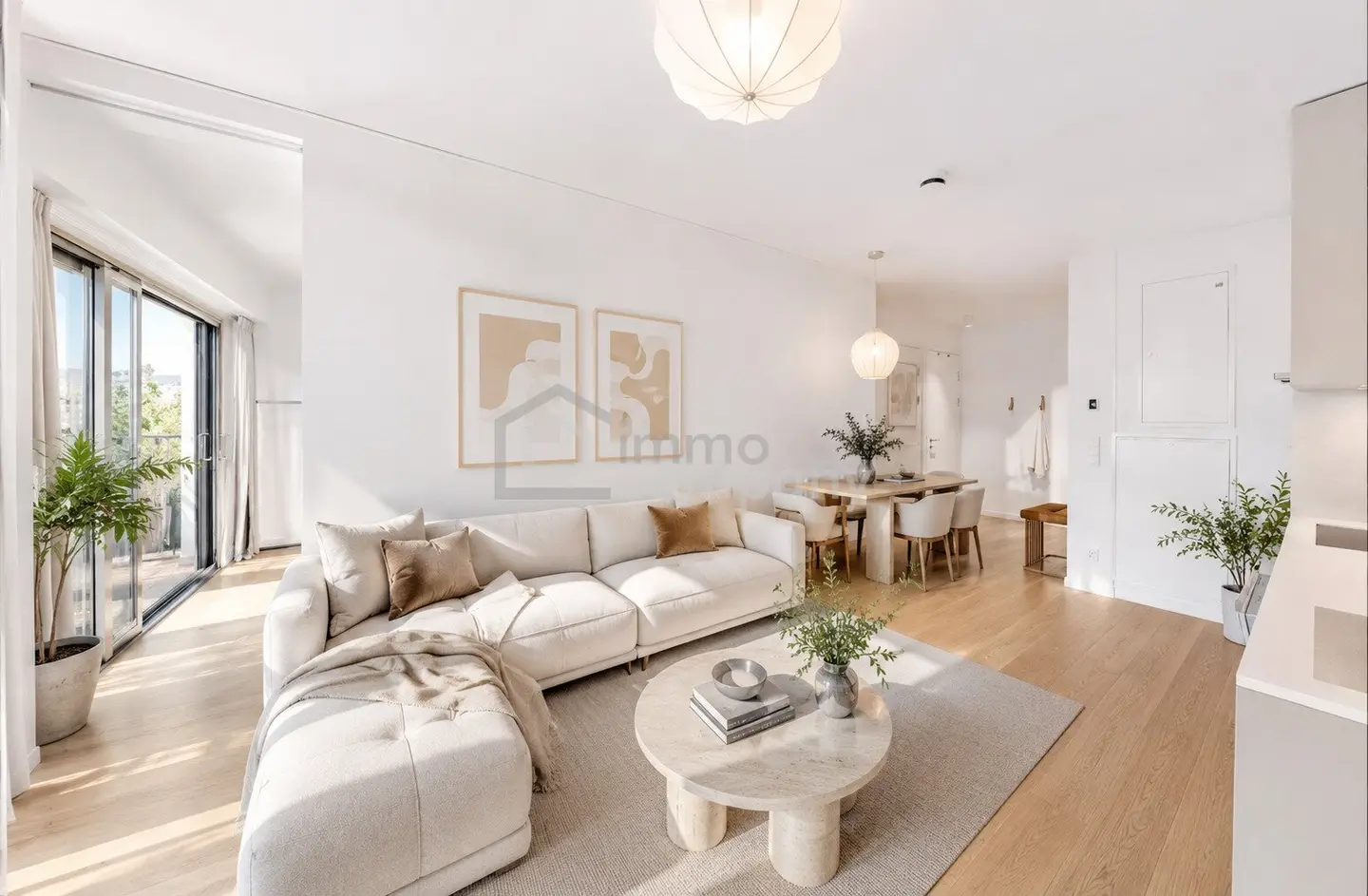 Neubau Wohnung mit offener Küche und Loggia