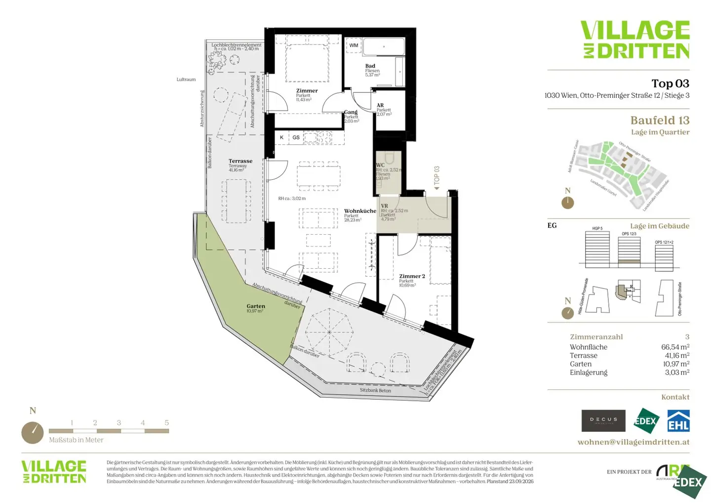 3 ZIMMER | EIGENGARTEN und TERRASSE | ABSTELLRAUM | URBAN DAHEIM | BAUFELD 13