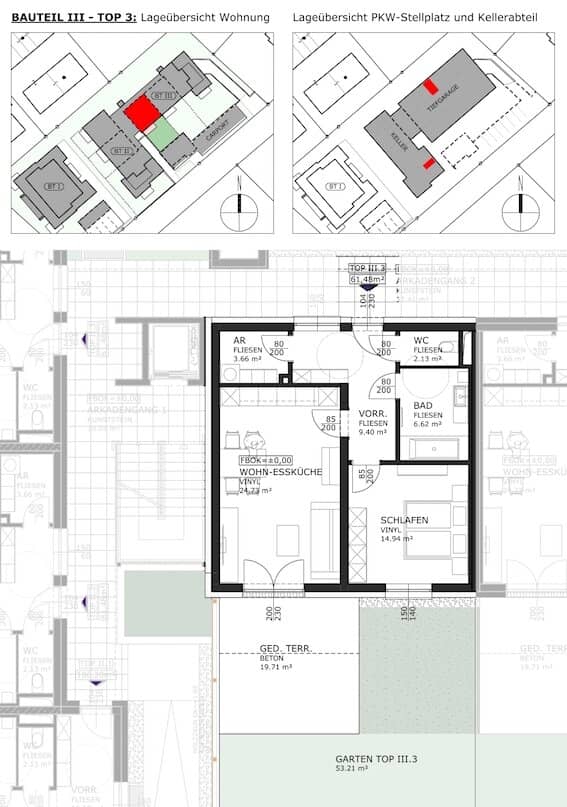 Wohnung mit privatem Garten im Neubau Erstbezug