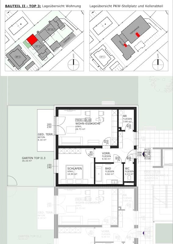 Wohnung mit Privatgarten im Neubau Erstbezug