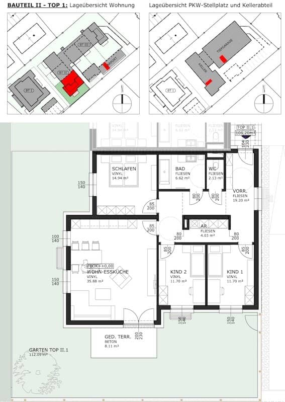 Wohnung mit Eigengarten und Terrasse