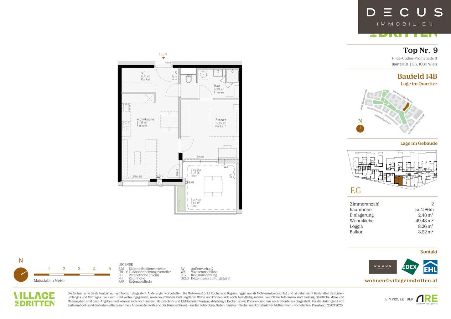 Wohnung Village im Dritten mit Dachgarten