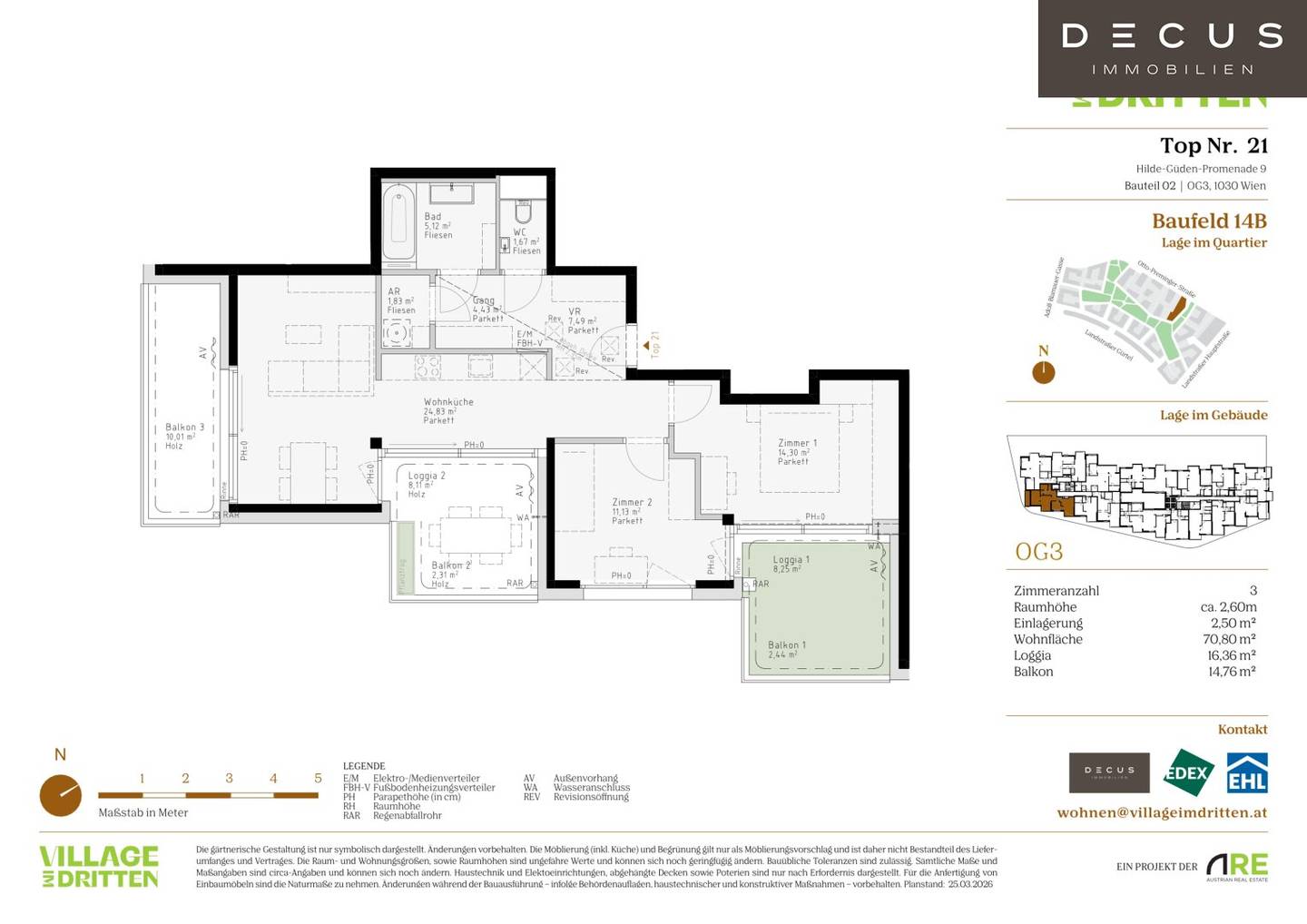 Wohnung new build with open kitchen loggia park area