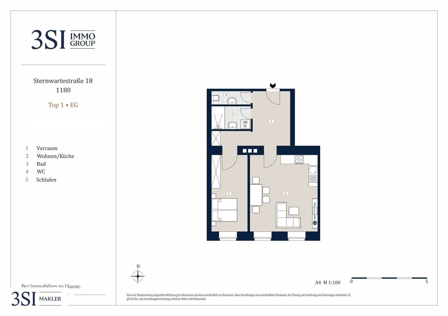 Exclusive renovated apartment near Kutschkermarkt – High-quality fittings