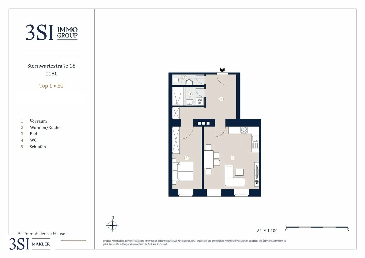 Exclusive renovated apartment near Kutschkermarkt – High-quality fittings