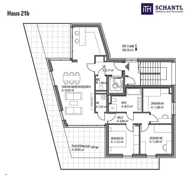 Penthouse mit Terrasse und Weitblick