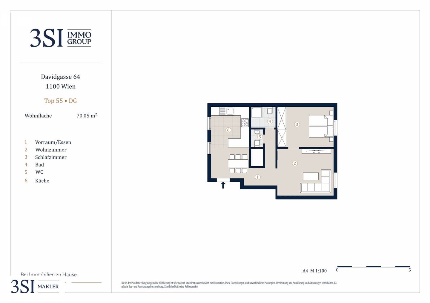 Wohnung mit privater Dachterrasse im Altbau