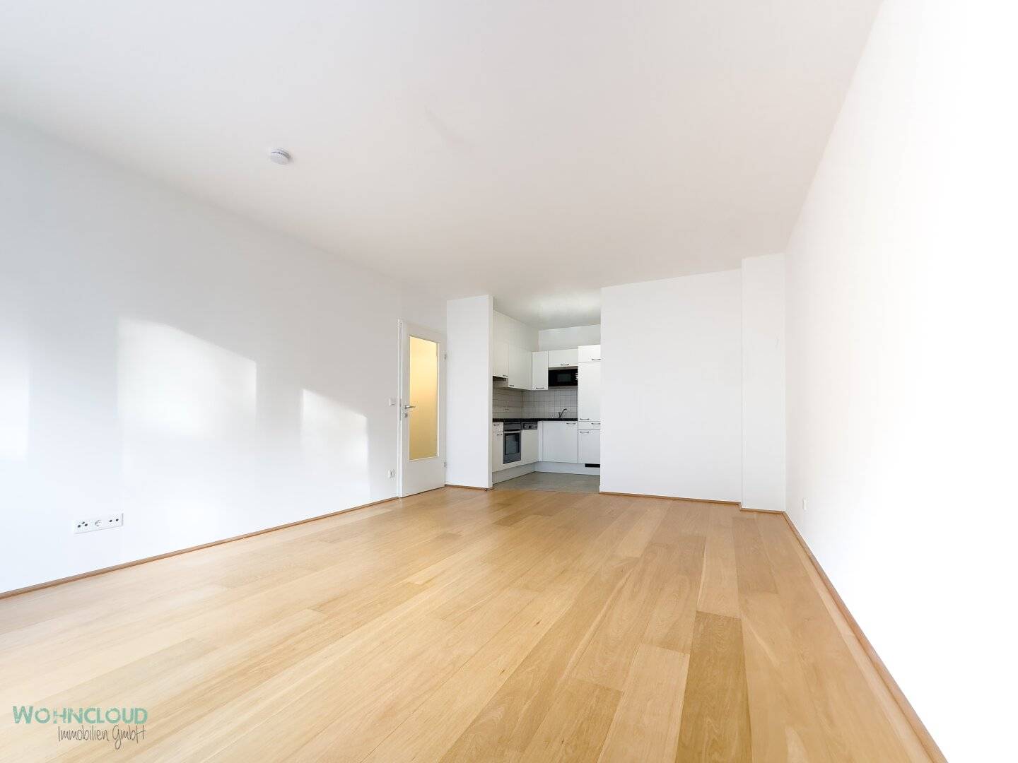 Apartment west facing balcony with open kitchen