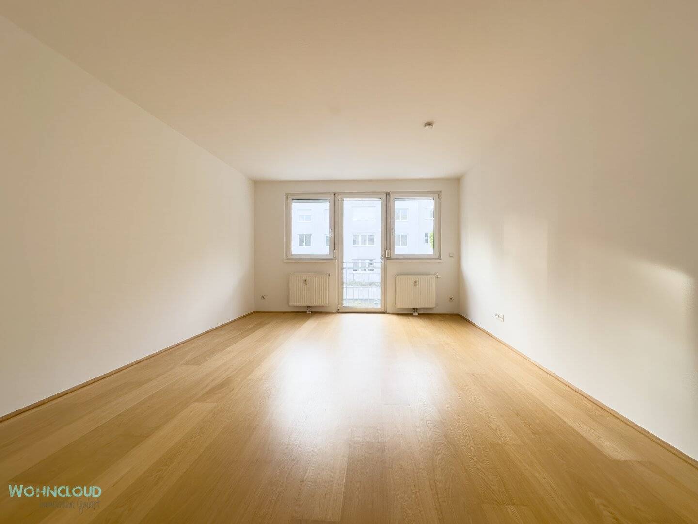 Apartment west facing balcony with open kitchen
