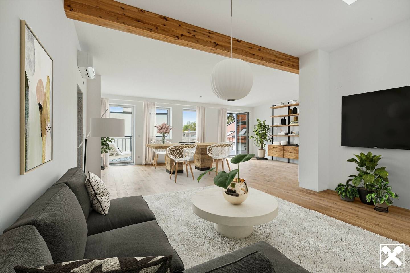 Wohnung with studio flair and private garden