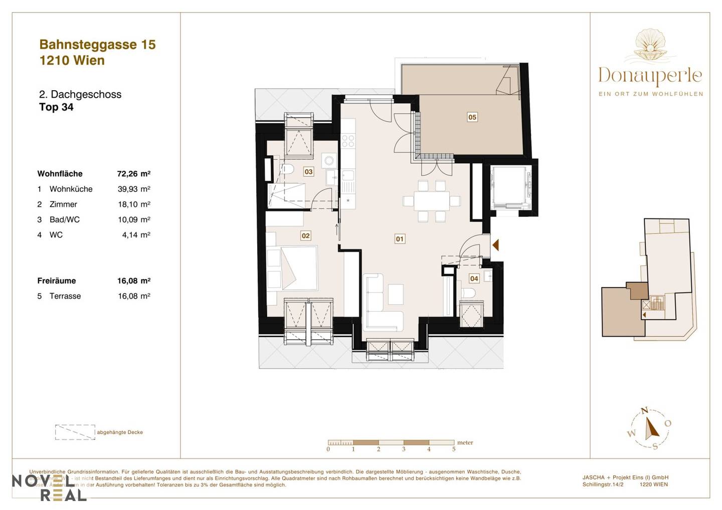 Apartment with park view balcony in a new build