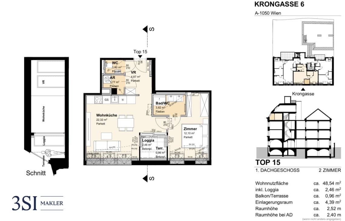 Sonniges Wohnen mit Stil – charmante Zwei-Zimmer-Stadtwohnung mit Loggia in Südwestlage
