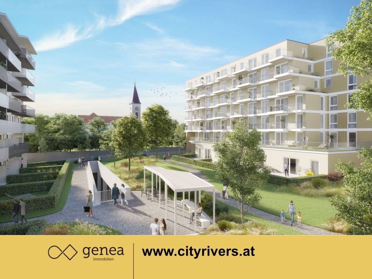 Helle 3-Zimmer-Wohnung mit Balkon in City Rivers Augarten Graz