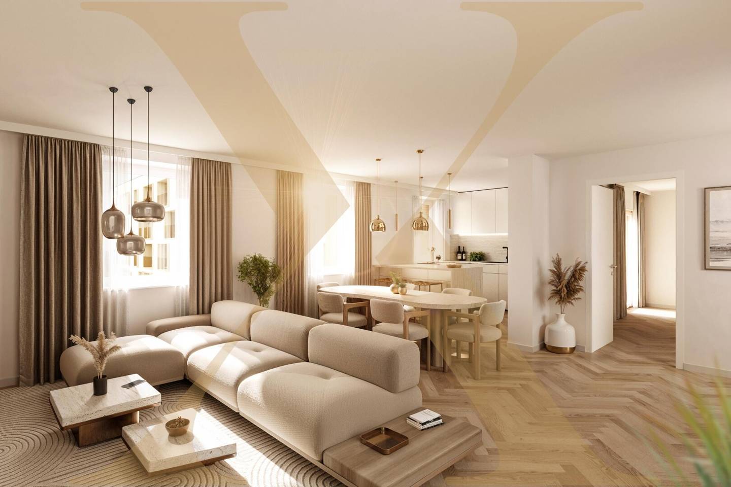 Apartment in central Gmunden with balcony and bright living space