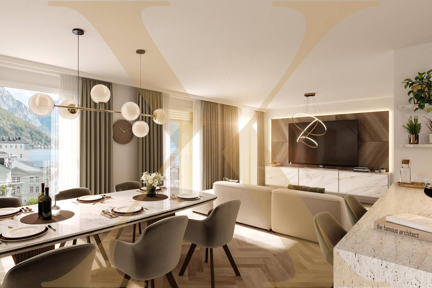 Apartment with sea view and sunny balcony in the center
