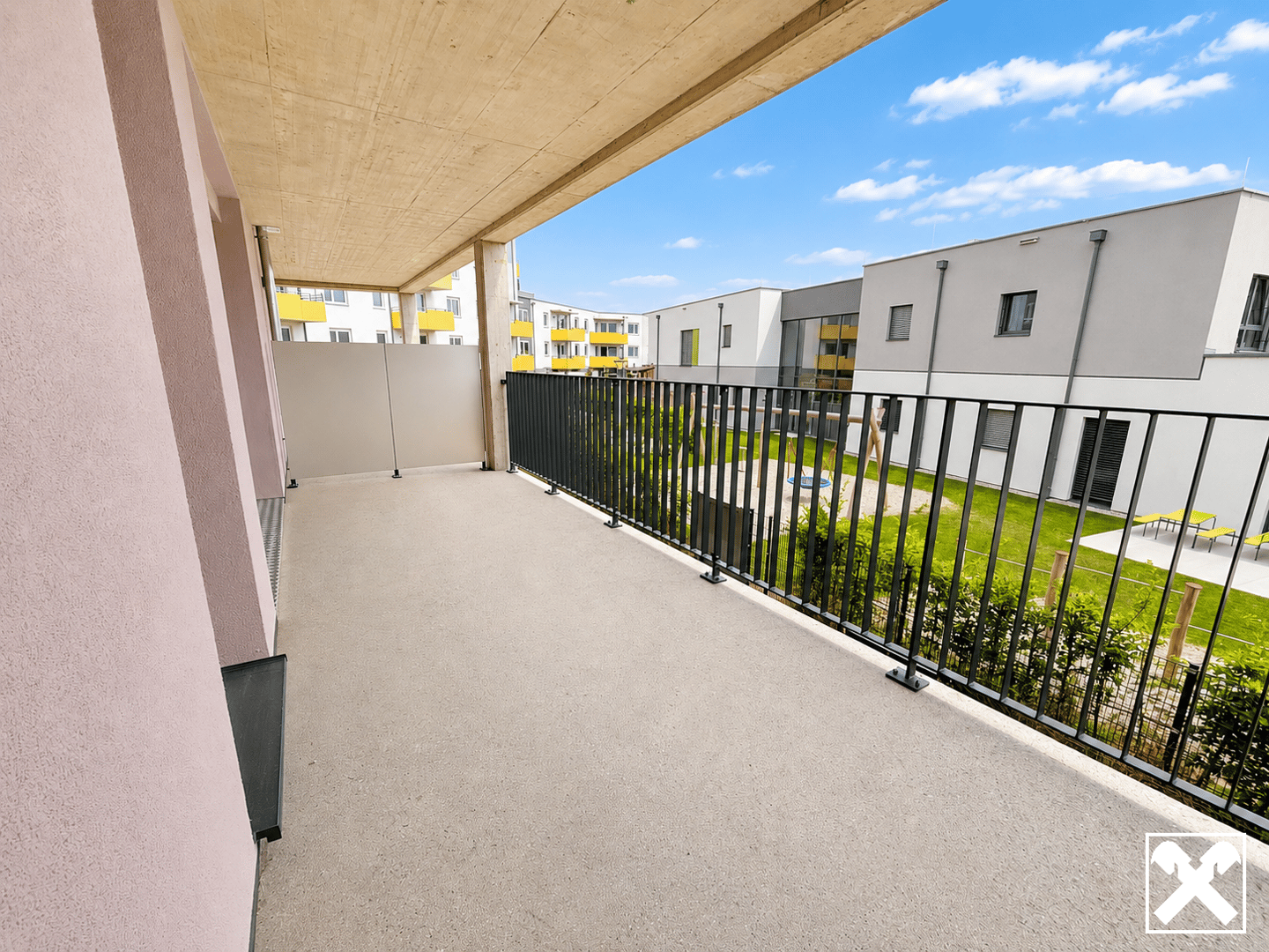 New build first occupancy balcony apartment