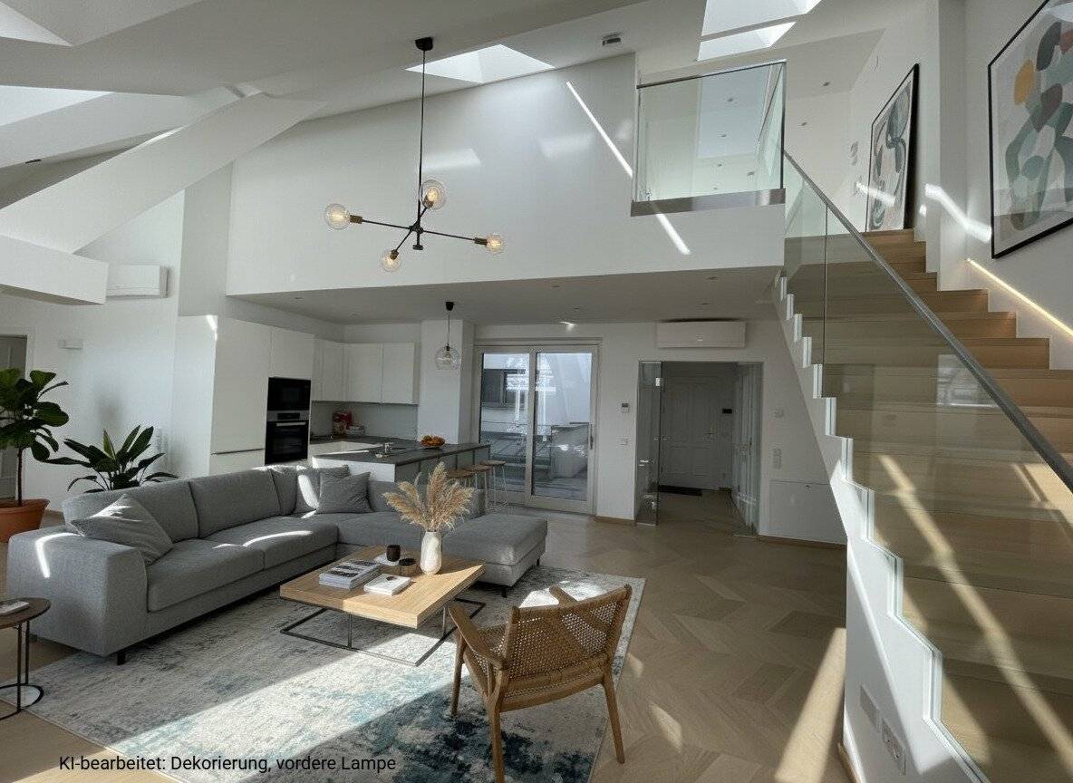 4 Zimmer-Maisonetten-Wohnung mit einer Terrasse und eigenem Studio im Oberbereich mit separatem zusätzlichem Eingang!