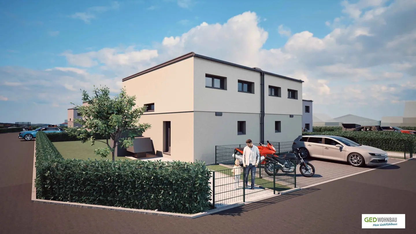 Doppelhaushälfte in Großebersdorf nahe Wien – Neubau, Erstbezug, 4 Zi.
