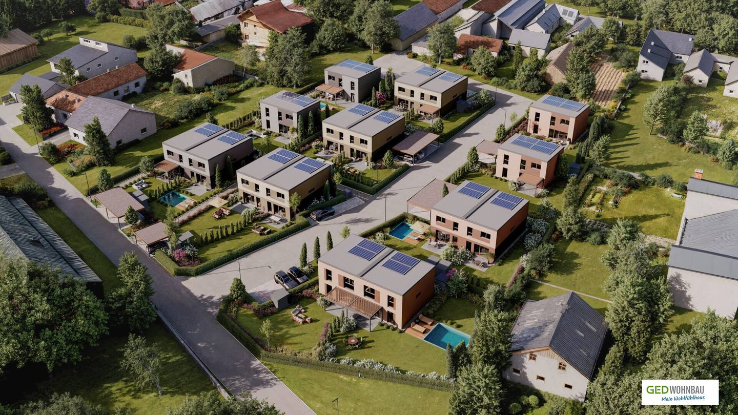 Modern single-family house in Großebersdorf: new build first occupancy in solid wood construction with approx. 141 m² living area and garden