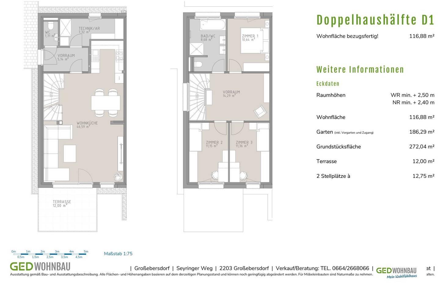 Commission-free directly from the developer: semi-detached house in low energy construction with PV system (on the roof)