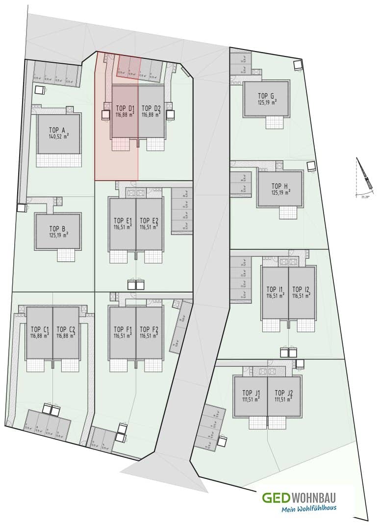 Commission-free directly from the developer: semi-detached house in low energy construction with PV system (on the roof)