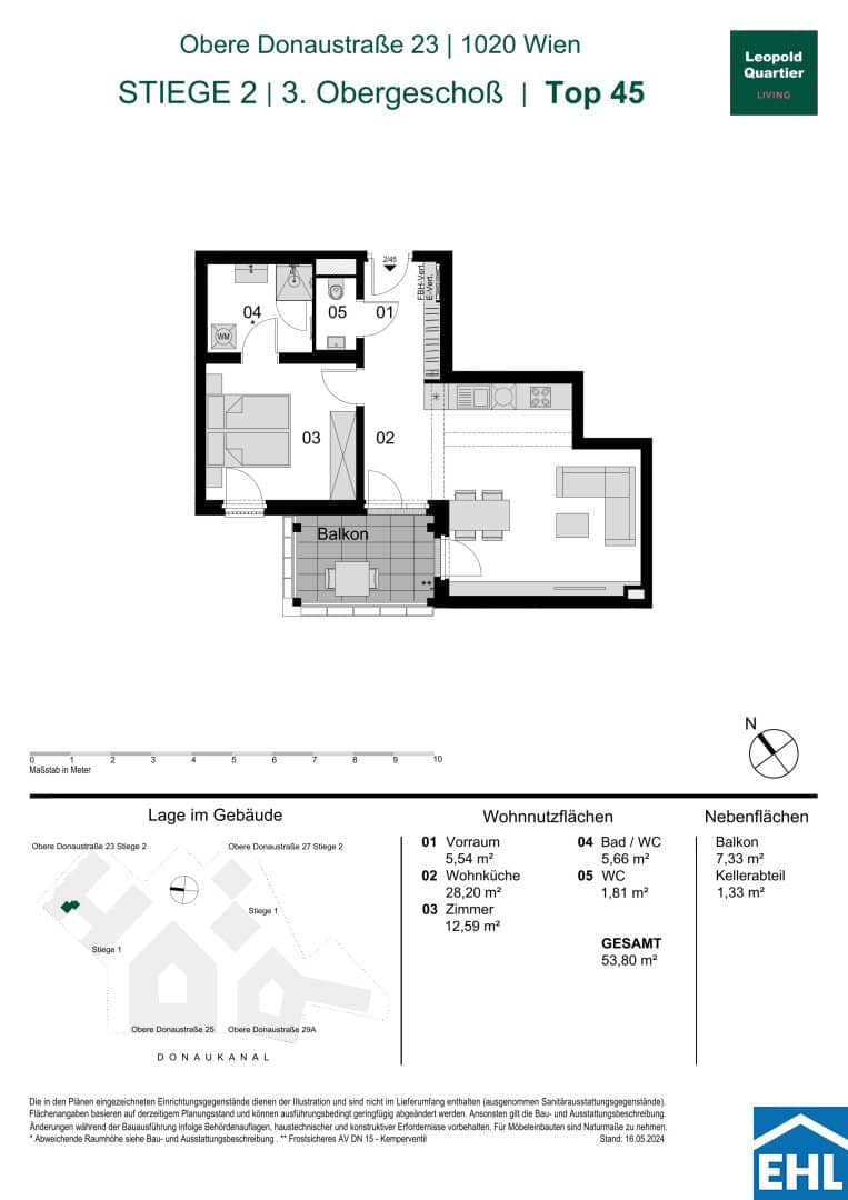 Apartment wood hybrid balcony brand new