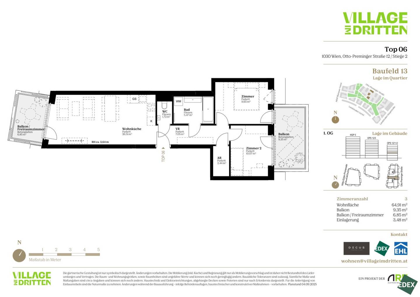 Wohnung No Commission Brand New With Two Balconies