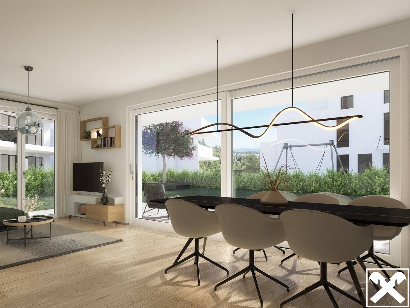 Wohnung mit Panoramablick auf die Karawanken und Garten