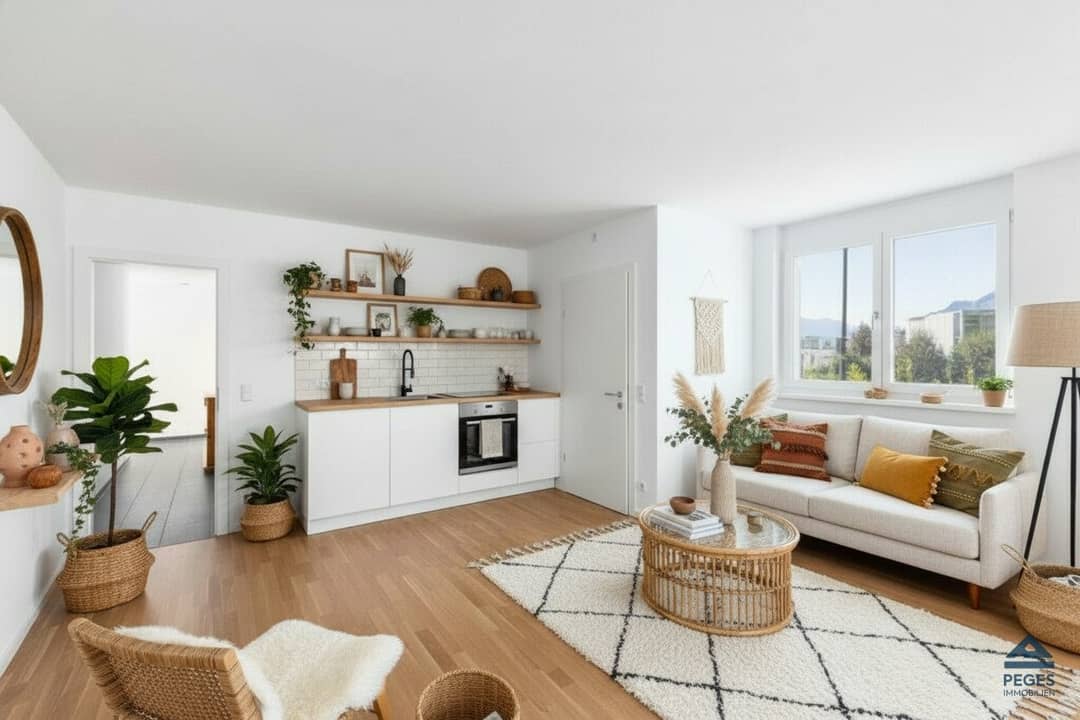 GARTEN-OASE: stylische 2-Zimmer-Wohnung mit Garten/ Terrasse, in Itzling