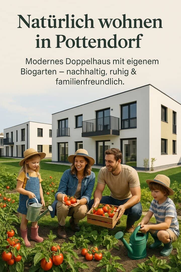 Doppelhaushälfte in Pottendorf, Neubau, 4 Zimmer, Garten mit Balkon